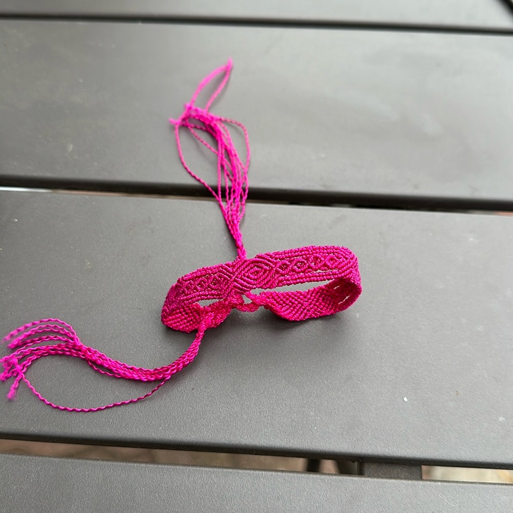 Hot pink friendship bracelet